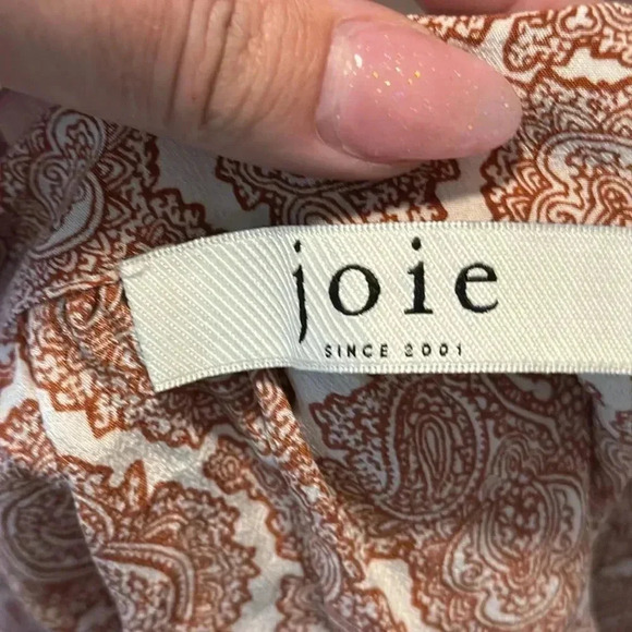 NWT Joie Emre Silk Tank Porcelain Burnt Henna Size Small - Picture 6 of 9